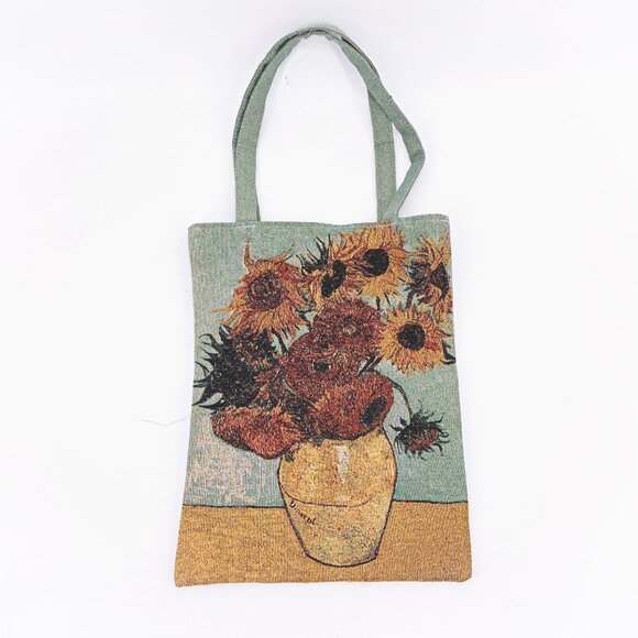 Sunflowers by Vincent Van Gogh Tapestry Tote by Rolande Du Dreuilh Creations - Picture 1 of 7